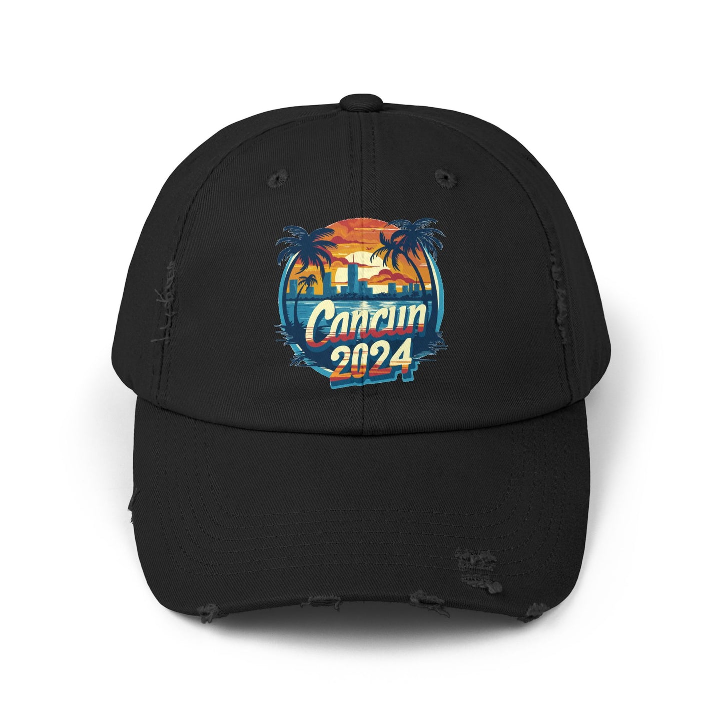 Cancun 2024 Unisex Distressed Cap