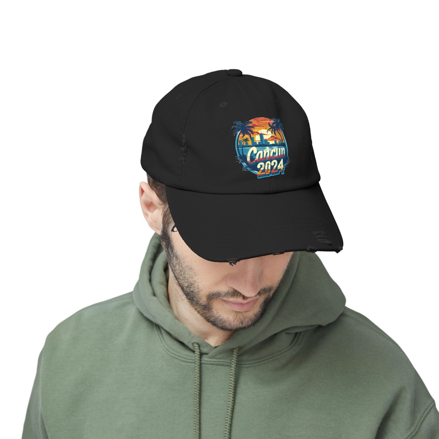 Cancun 2024 Unisex Distressed Cap