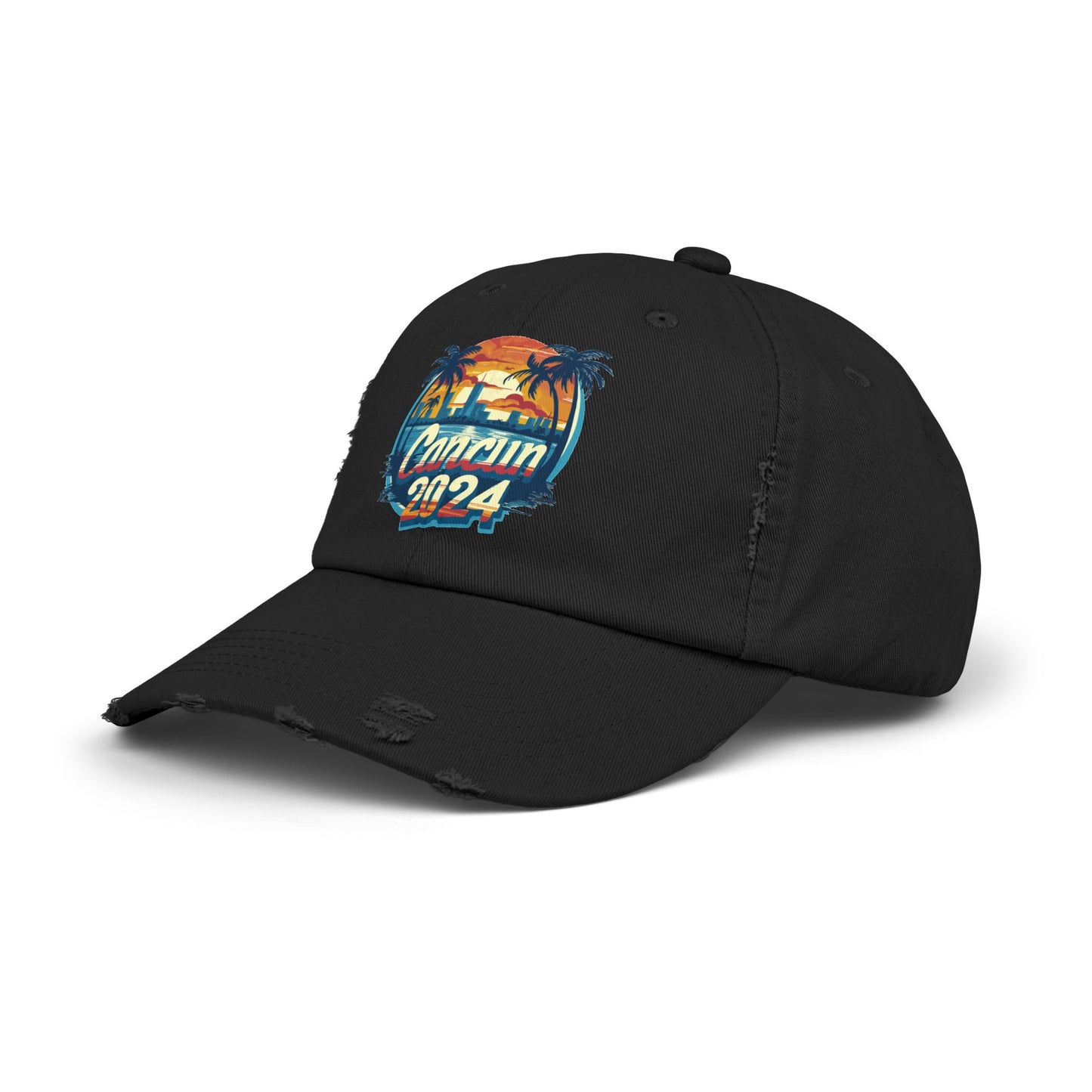 Cancun 2024 Unisex Distressed Cap