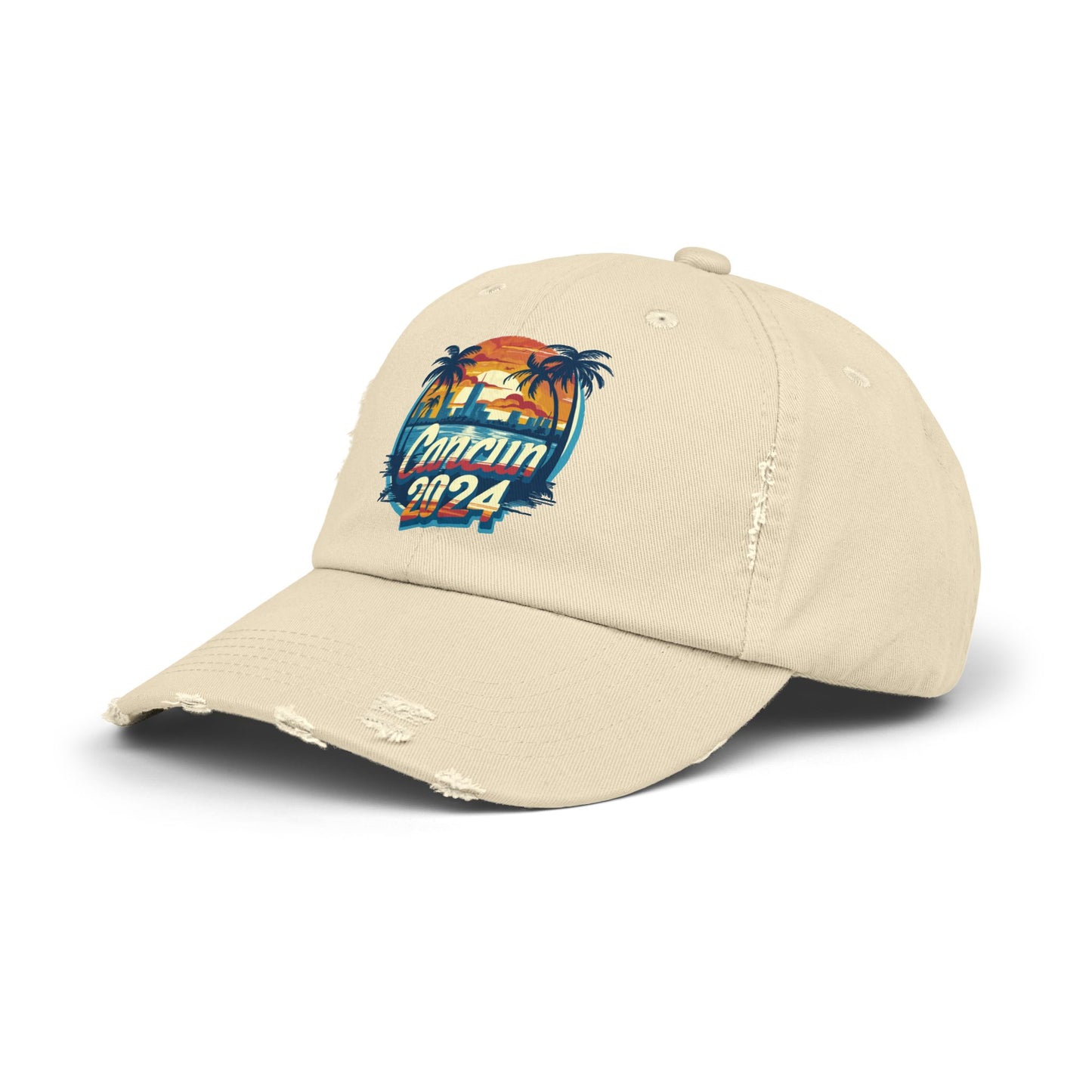 Cancun 2024 Unisex Distressed Cap