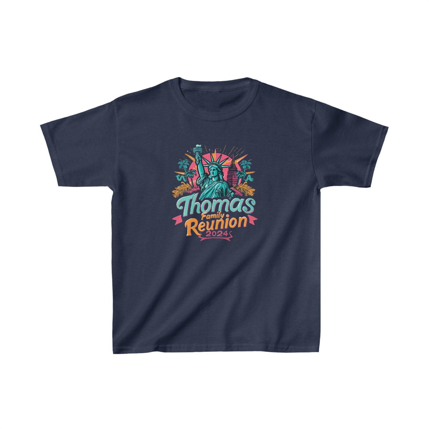 Thomas Family Reunion Large Print Kids Heavy Cotton™ Tee