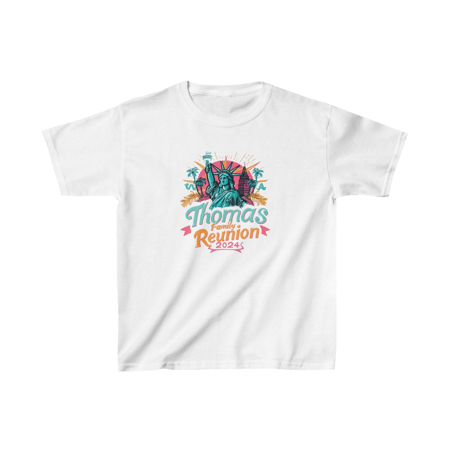 Thomas Family Reunion Large Print Kids Heavy Cotton™ Tee