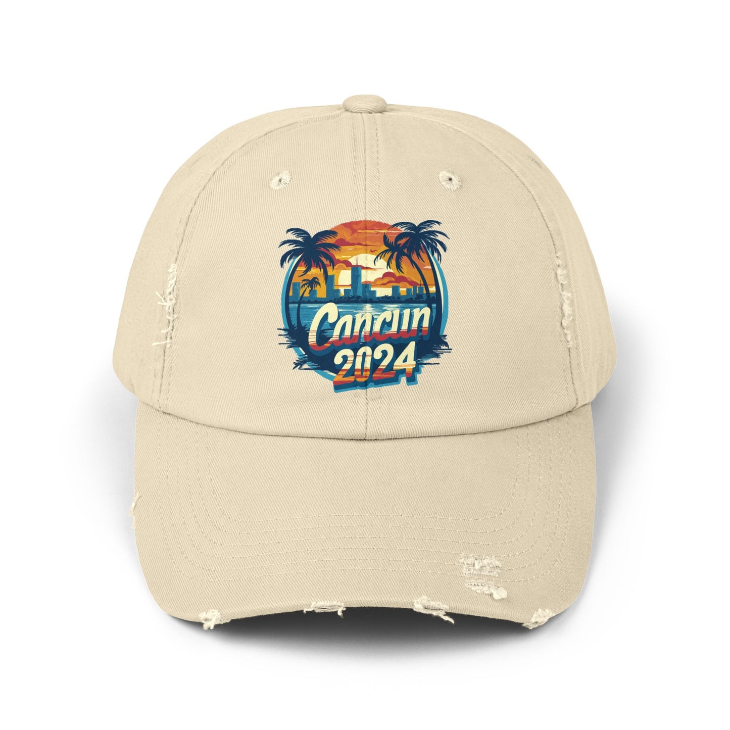Cancun 2024 Unisex Distressed Cap