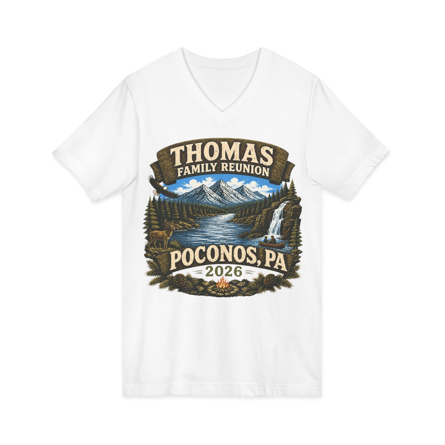 2026 Thomas Family Reunion V-Neck Tee